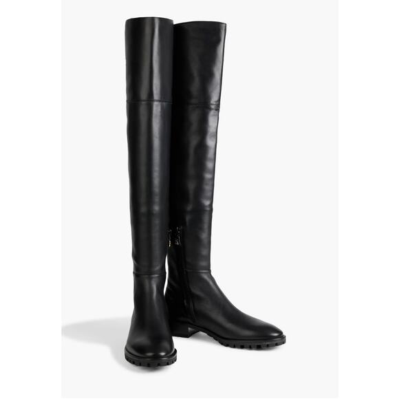 STUART WEITZMAN Amber black leather over-the-knee boots size 35.5/ US 5 (New) - Picture 1 of 9